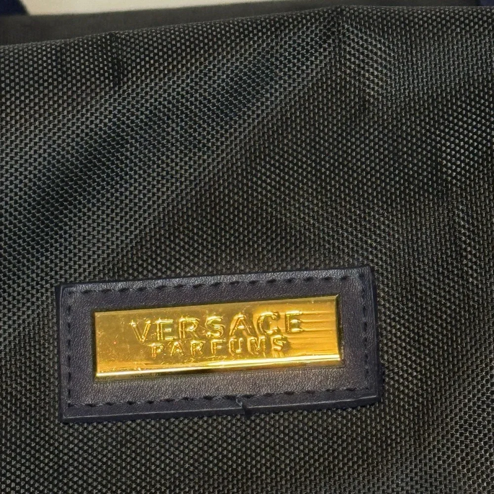 Versace Parfums Black Weekender Duffel Duffle Bag